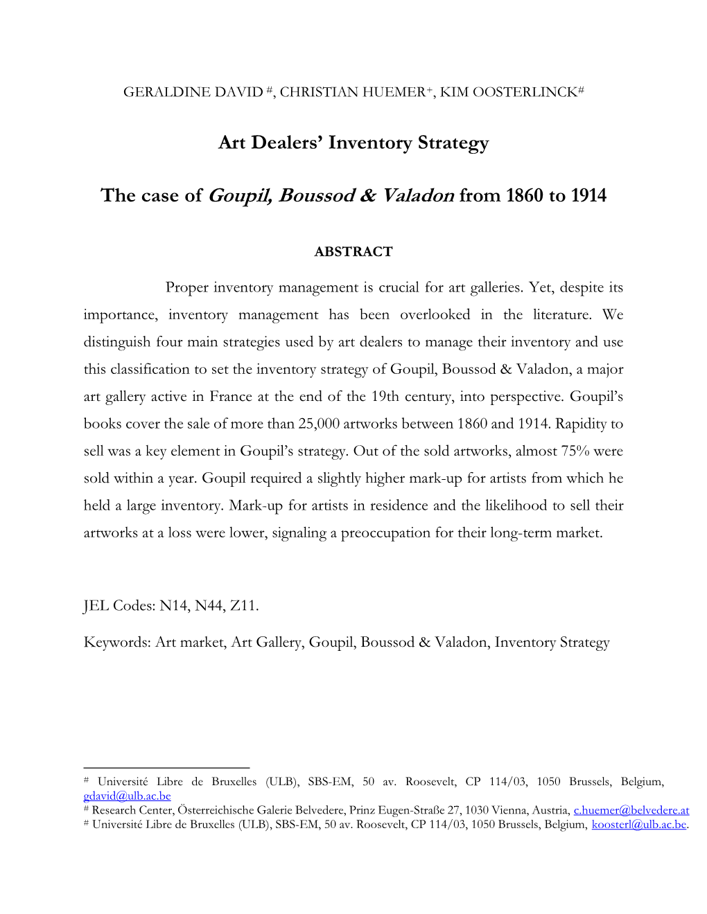 The Case of Goupil, Boussod & Valadon from 1860 to 1914