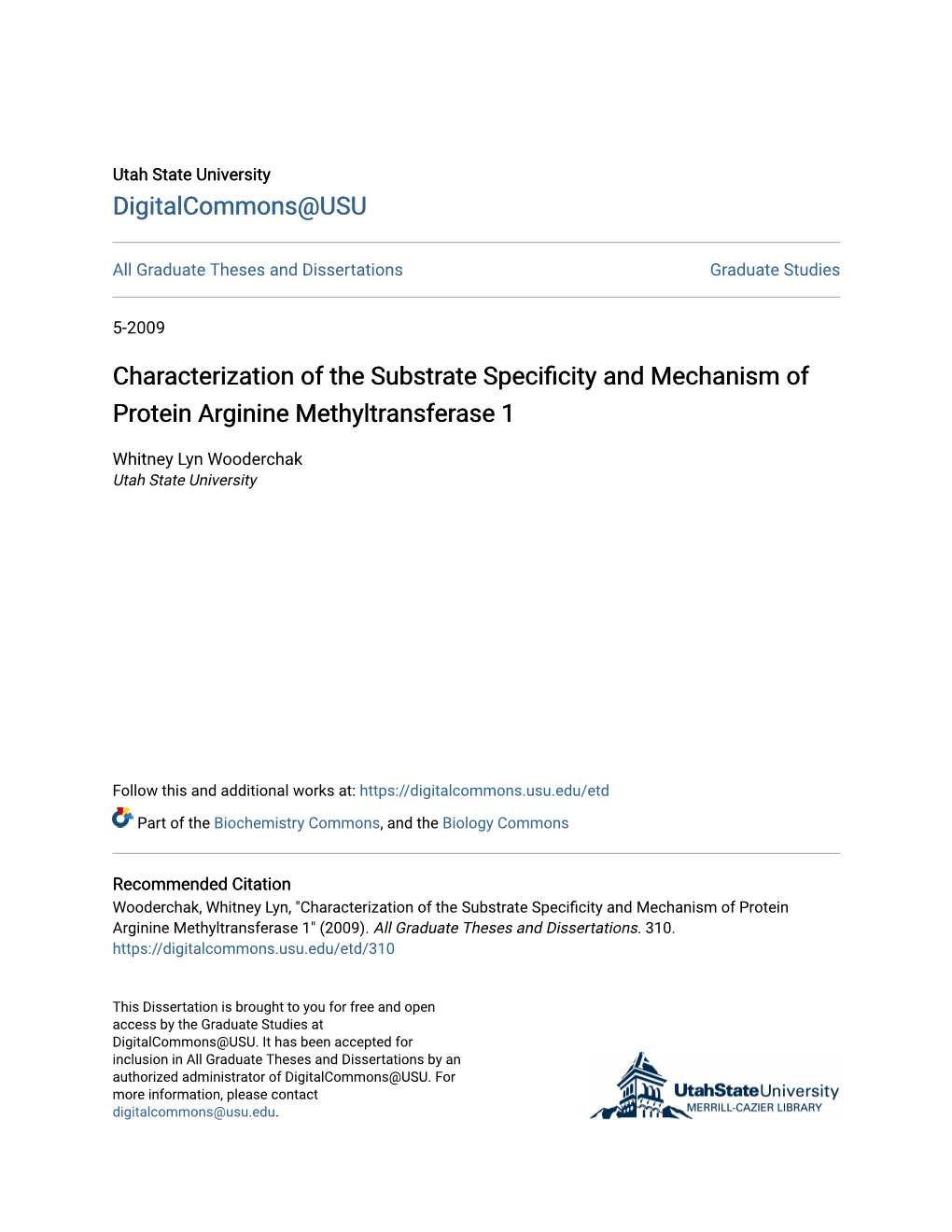 Characterization of the Substrate Specificity and Mechanism of Protein Arginine Methyltransferase 1