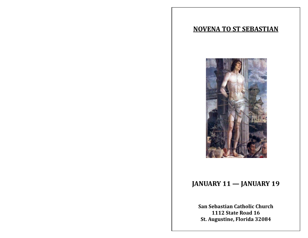 Novena to St Sebastian January 11