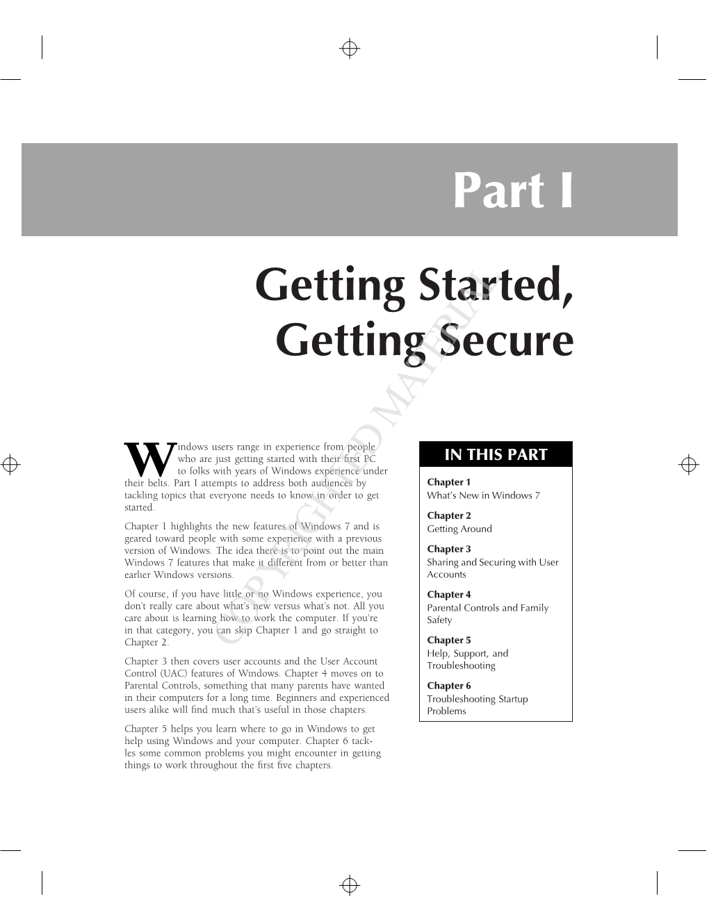 Part I Getting Started, Getting Secure