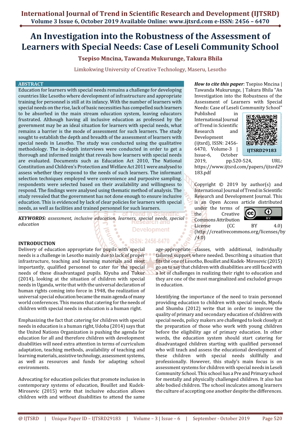 80 an Investigation Into the Robustness of the Assessment Of