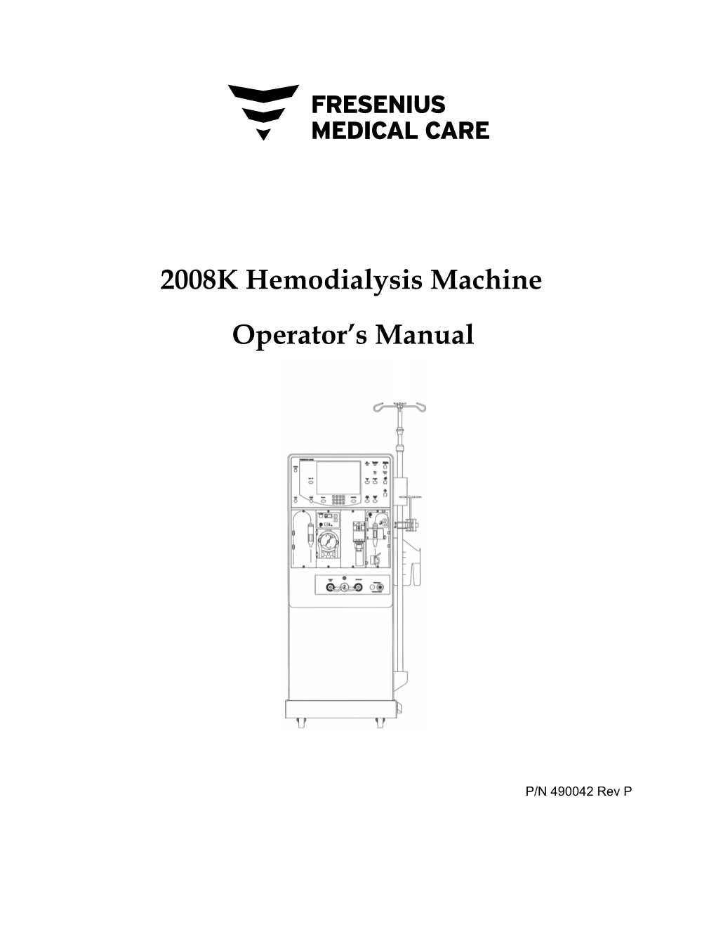 2008K Hemodialysis Machine Operator's Manual