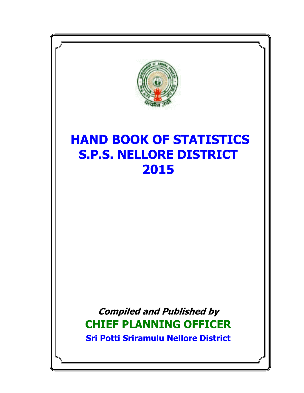 Hand Book of Statistics 2015