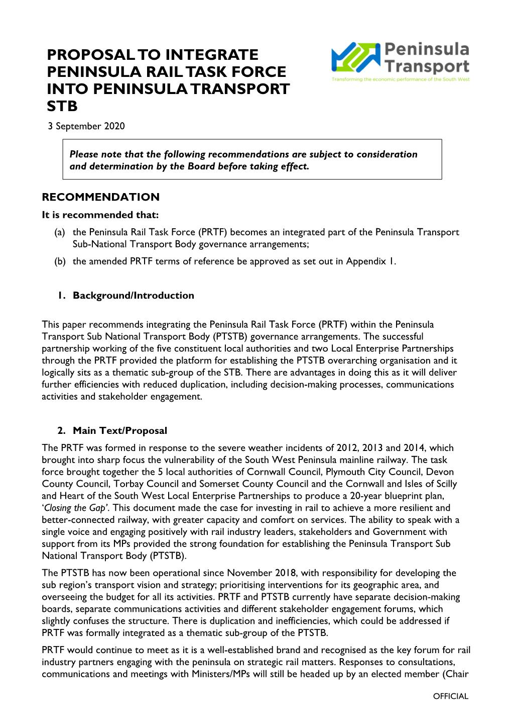 Peninsula Rail Task Force Update PDF