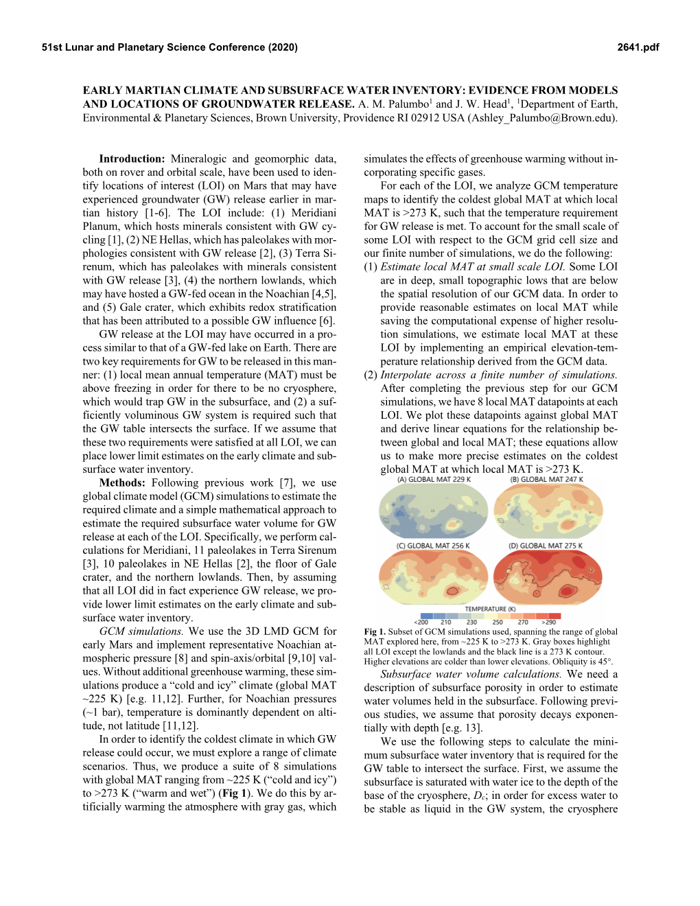 Early Martian Climate and Subsurface Water Inventory: Evidence from Models and Locations of Groundwater Release