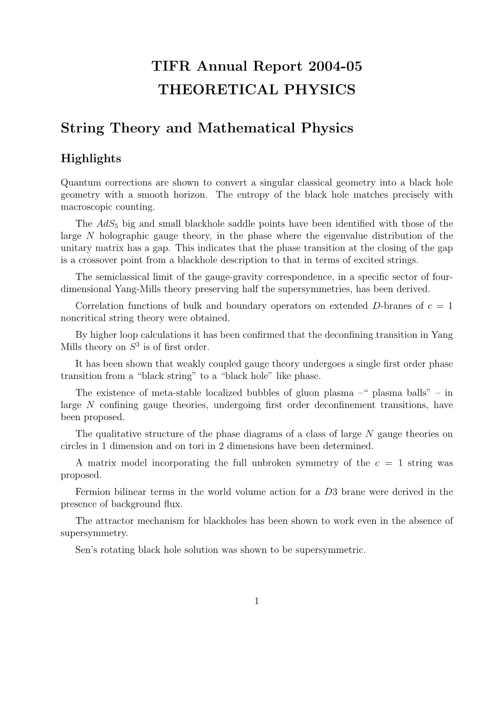 Mathematical Physics and String Theory