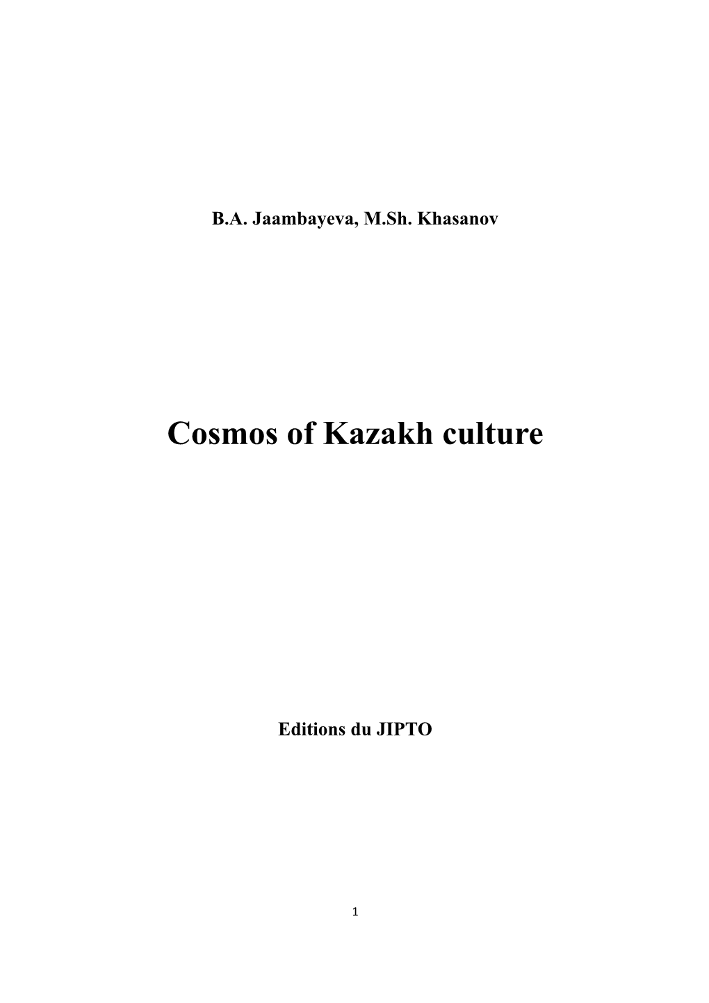 Cosmos of Kazakh Culture