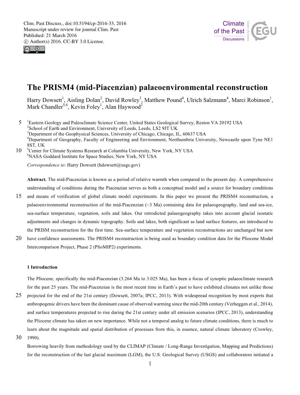 The PRISM4 (Mid-Piacenzian) Palaeoenvironmental Reconstruction