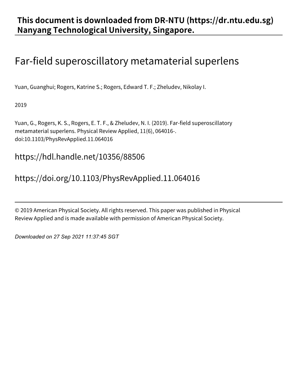 Far‑Field Superoscillatory Metamaterial Superlens