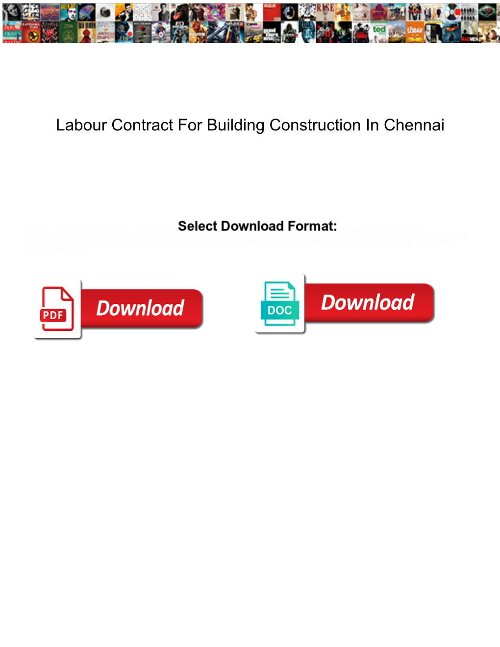 Labour Contract for Building Construction in Chennai