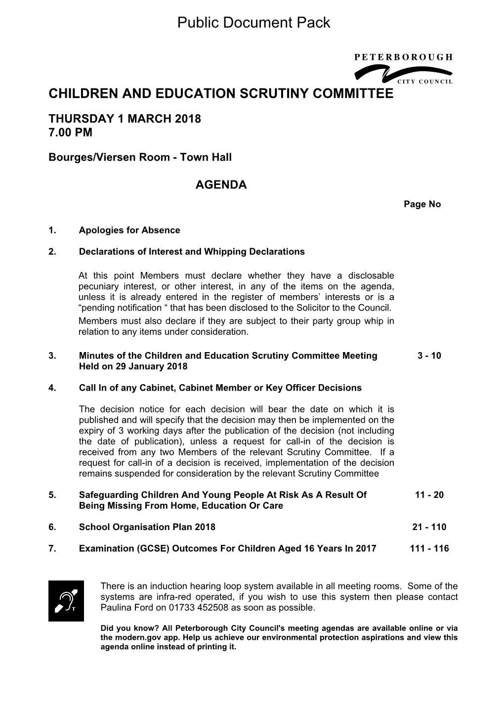 (Public Pack)Agenda Document for Children and Education Scrutiny