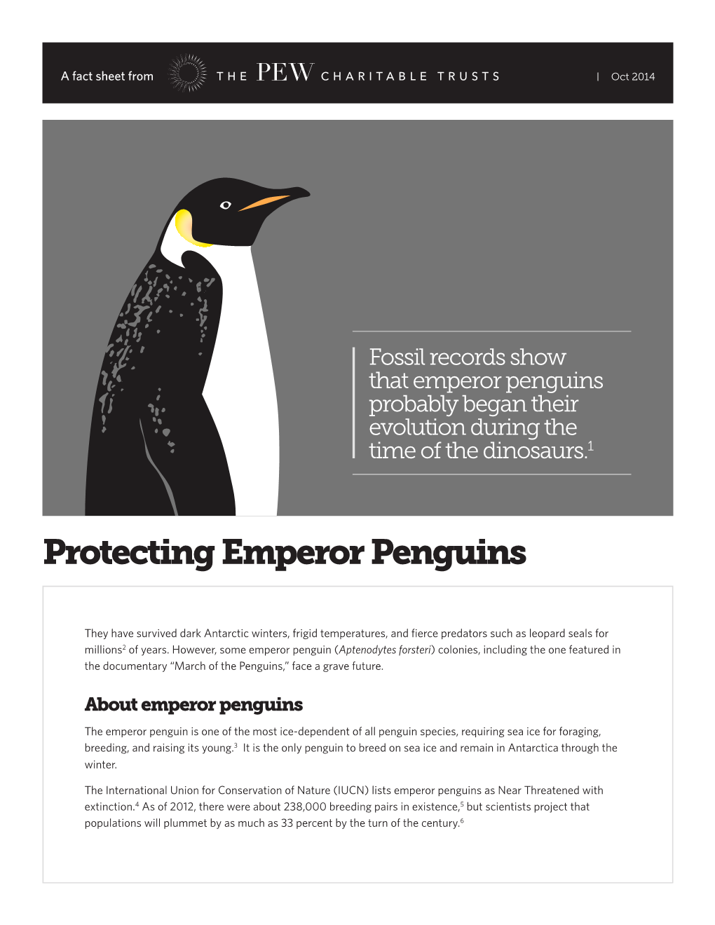 Protecting Emperor Penguins Fact Sheet