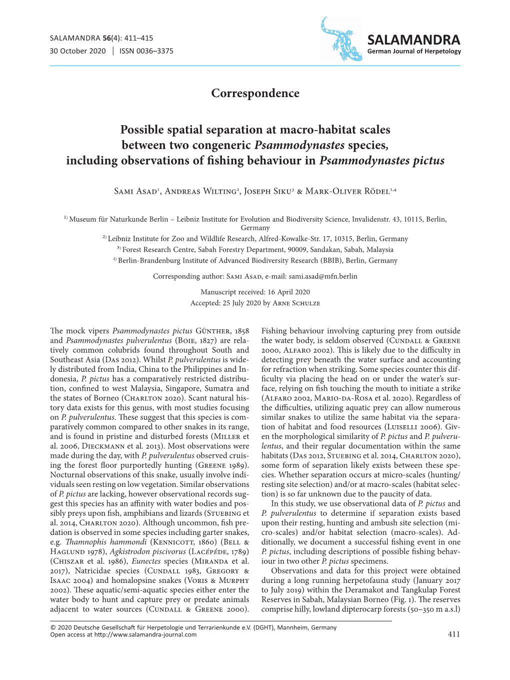 Possible Spatial Separation at Macro-Habitat Scales Between Two