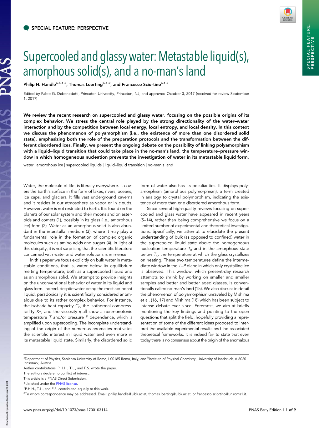 Amorphous Solid(S), and a No-Man’Sland SPECIAL FEATURE: PERSPECTIVE Philip H