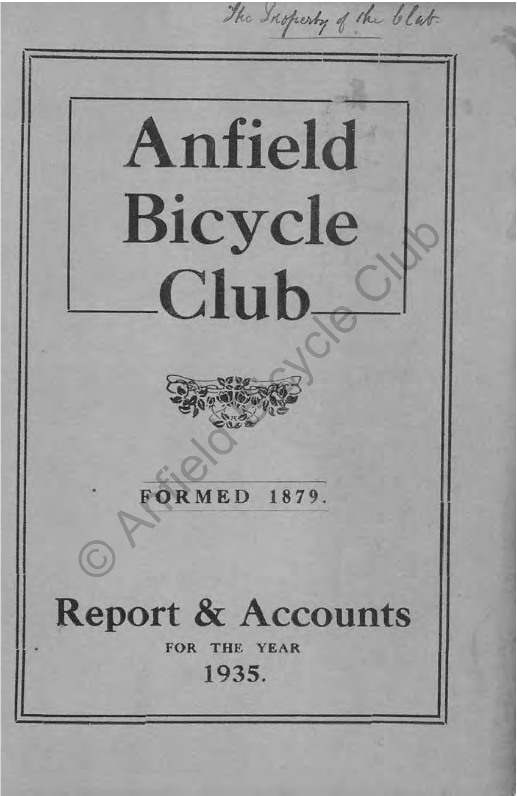 Anfield Bicycle Club Annual Report