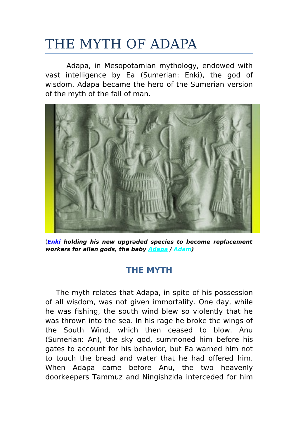 The Myth of Adapa