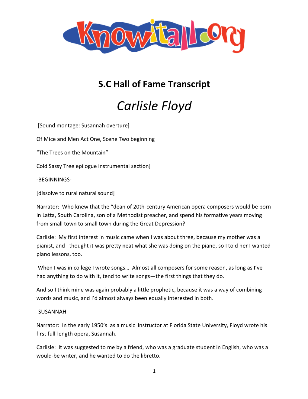 Carlisle Floyd