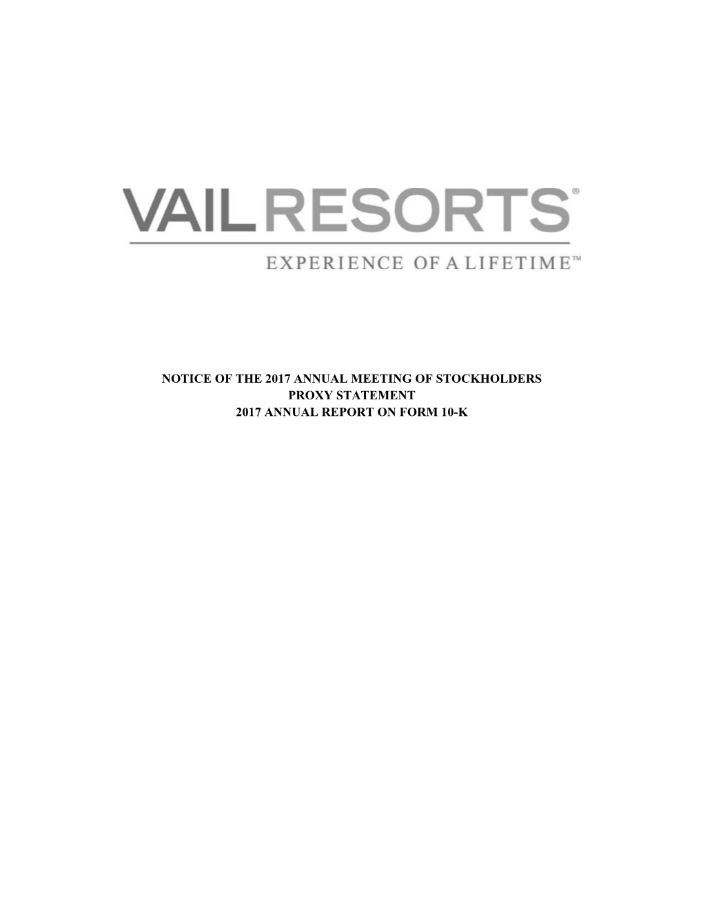 P98117 Vail Resorts, Inc. Combo 2017 V1