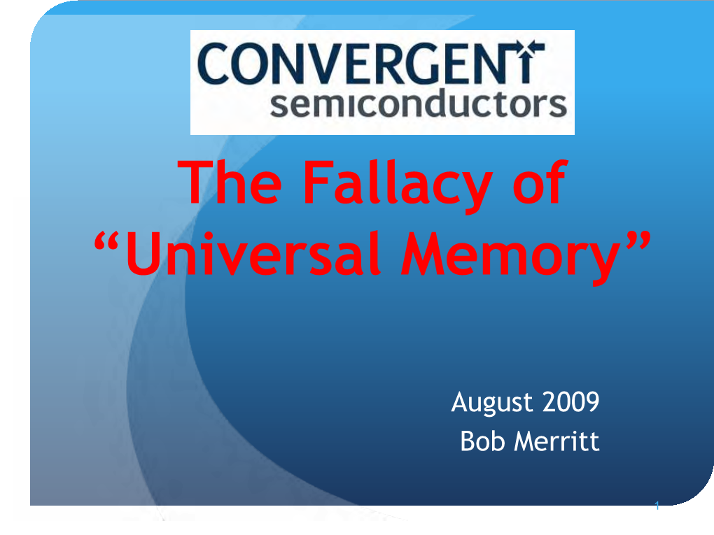 Universal Memory”