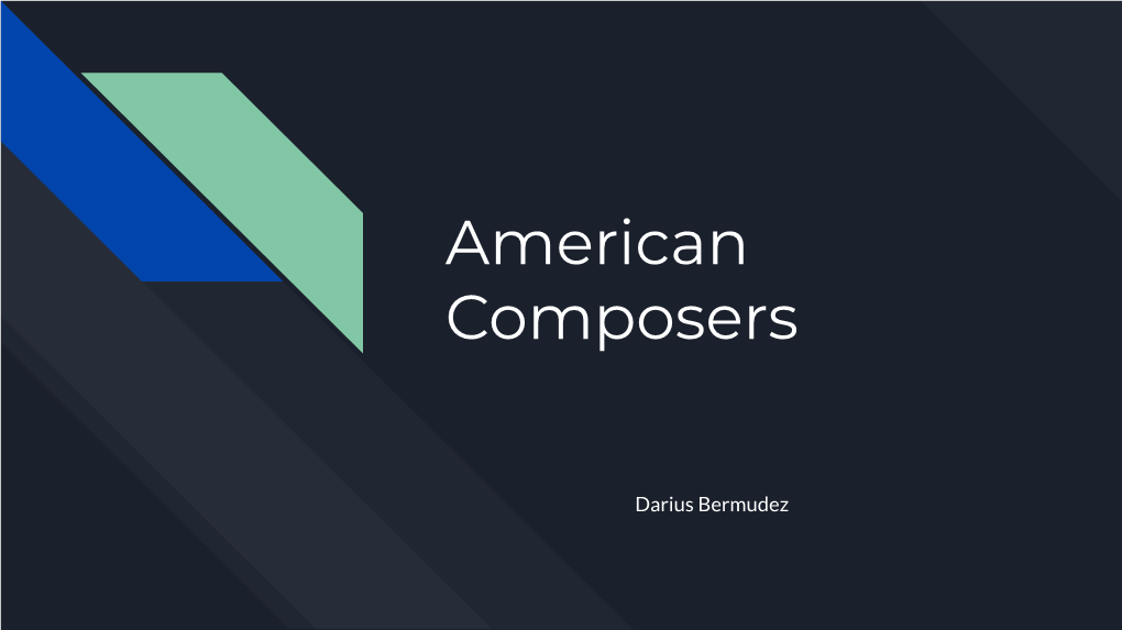 American Composers