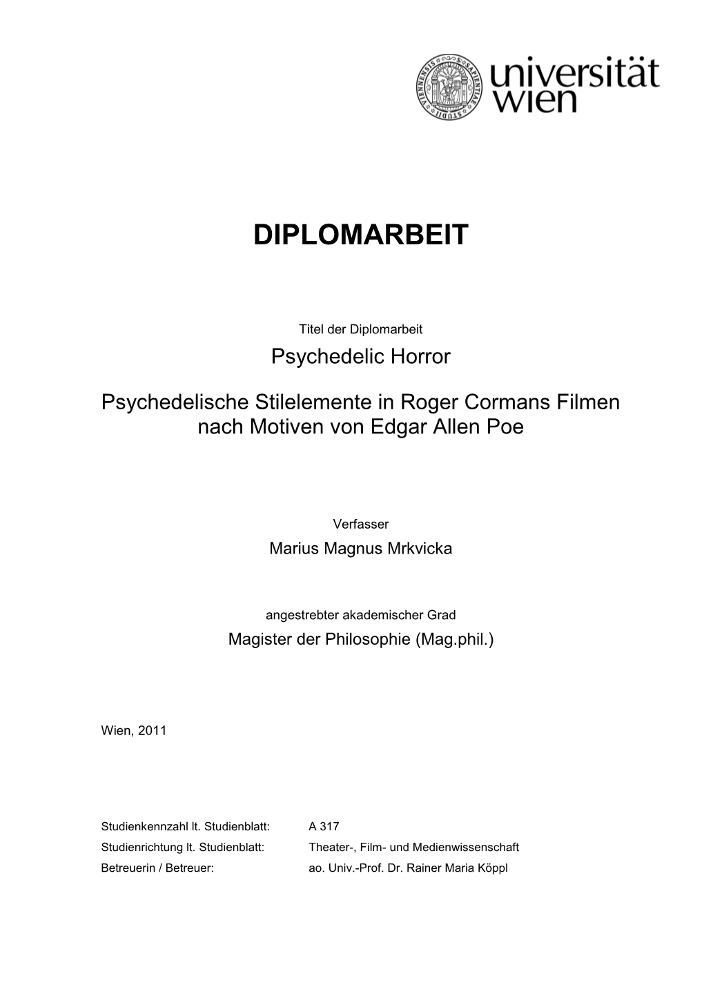 Diplomarbeit