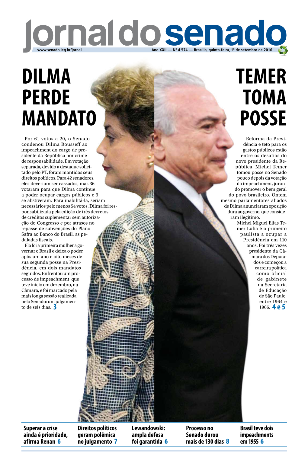 Temer Toma Posse Dilma Perde Mandato