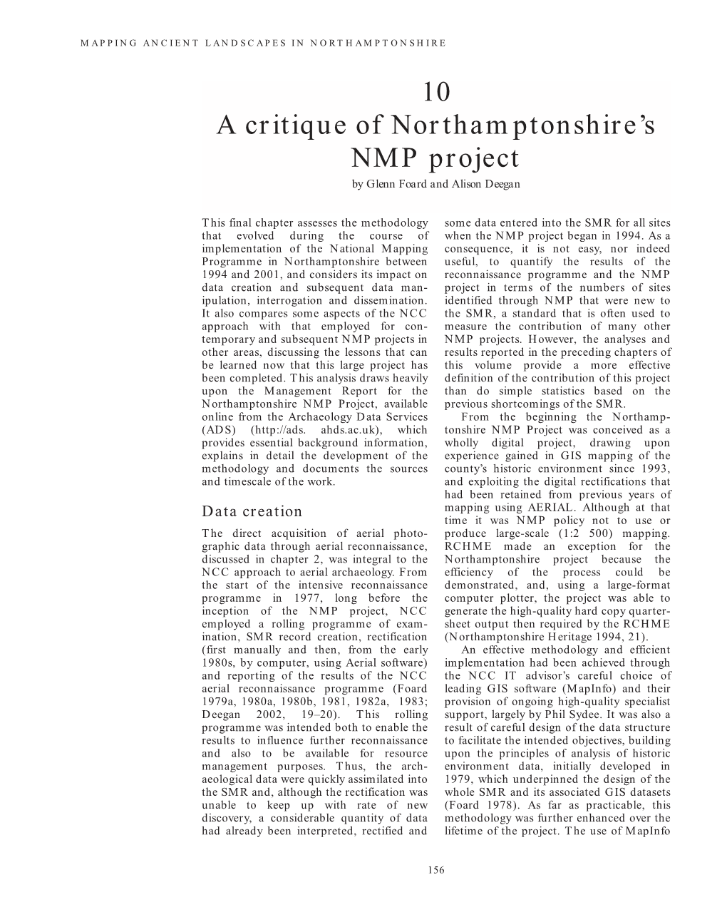 10 a Critique of Northamptonshire's NMP Project