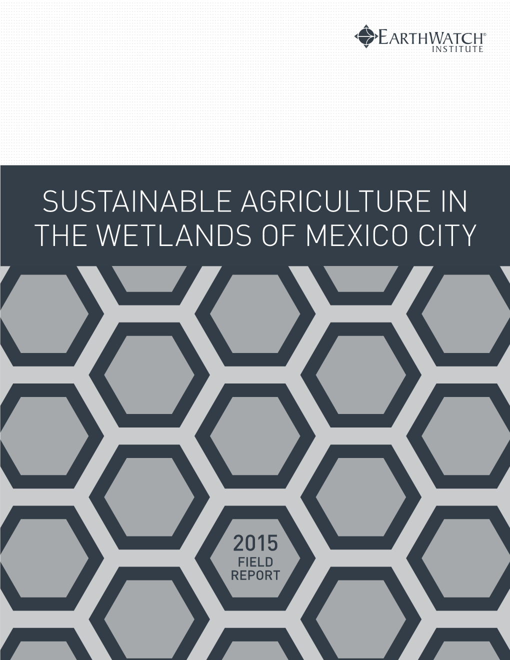 SUSTAINABLE AGRICULTURE in the WETLANDS of MEXICO CITY FIELD REPORTFIELD 2015 FIELD REPORT Amazon Riverboat Exploration—2012 Exploration—2012 Riverboat Amazon