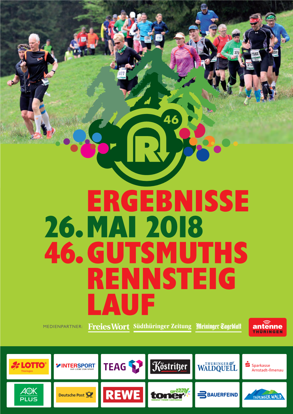 Ergebnisse 26. Mai 2018 46. Gutsmuths Rennsteig Lauf