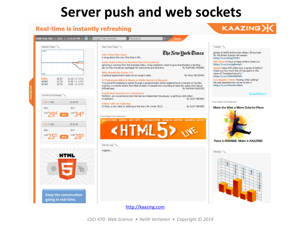 Server Push and Web Sockets