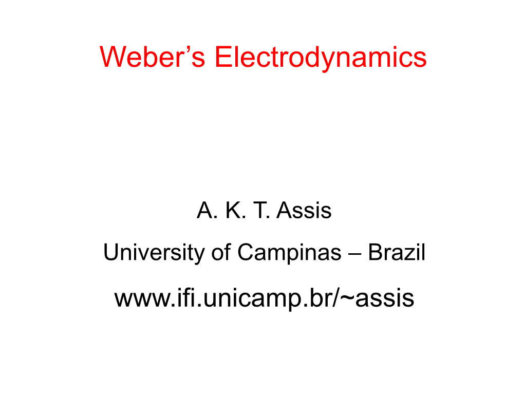 Weber Electrodynamics, Eur