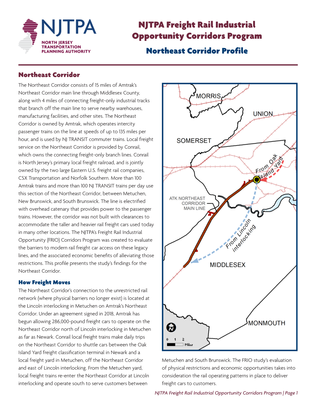 NJTPA Freight Rail Industrial Opportunity Corridors Program