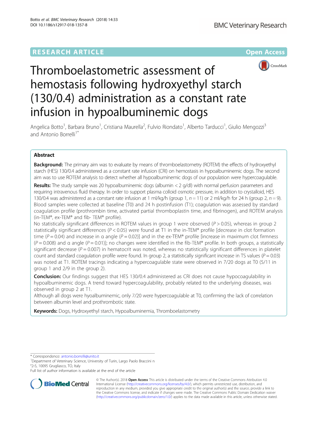 (130/0.4) Administration As a Constant Rate Infusion