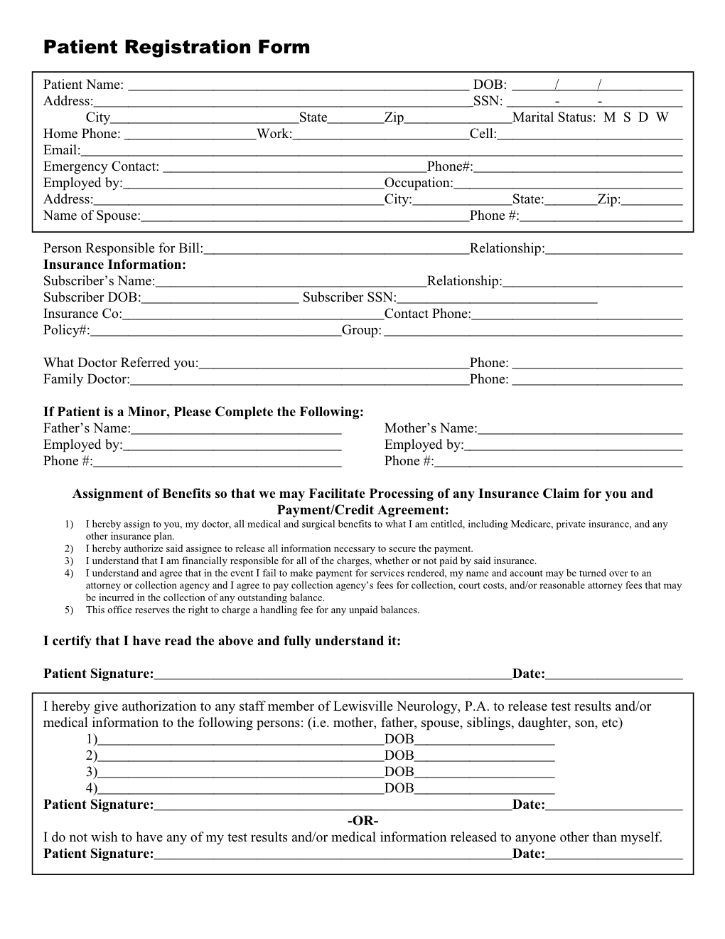 Patient Registration Form s2