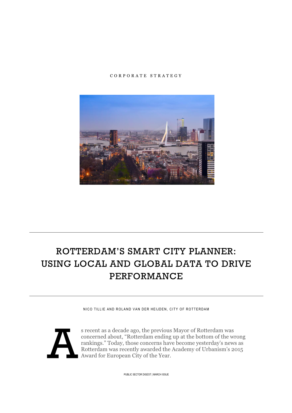 Rotterdam's Smart City Planner