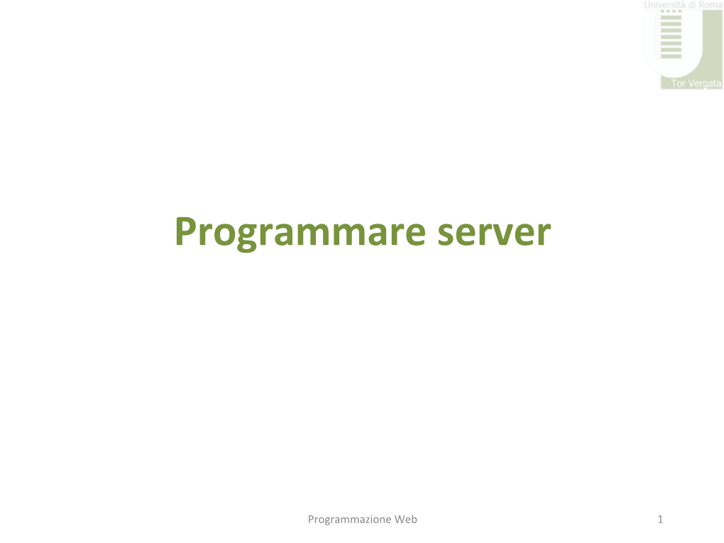 Programmare Server