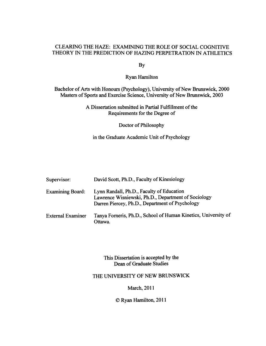 Examining the Role of Social Cognitive Theory in the Prediction of Hazing Perpetration in Athletics