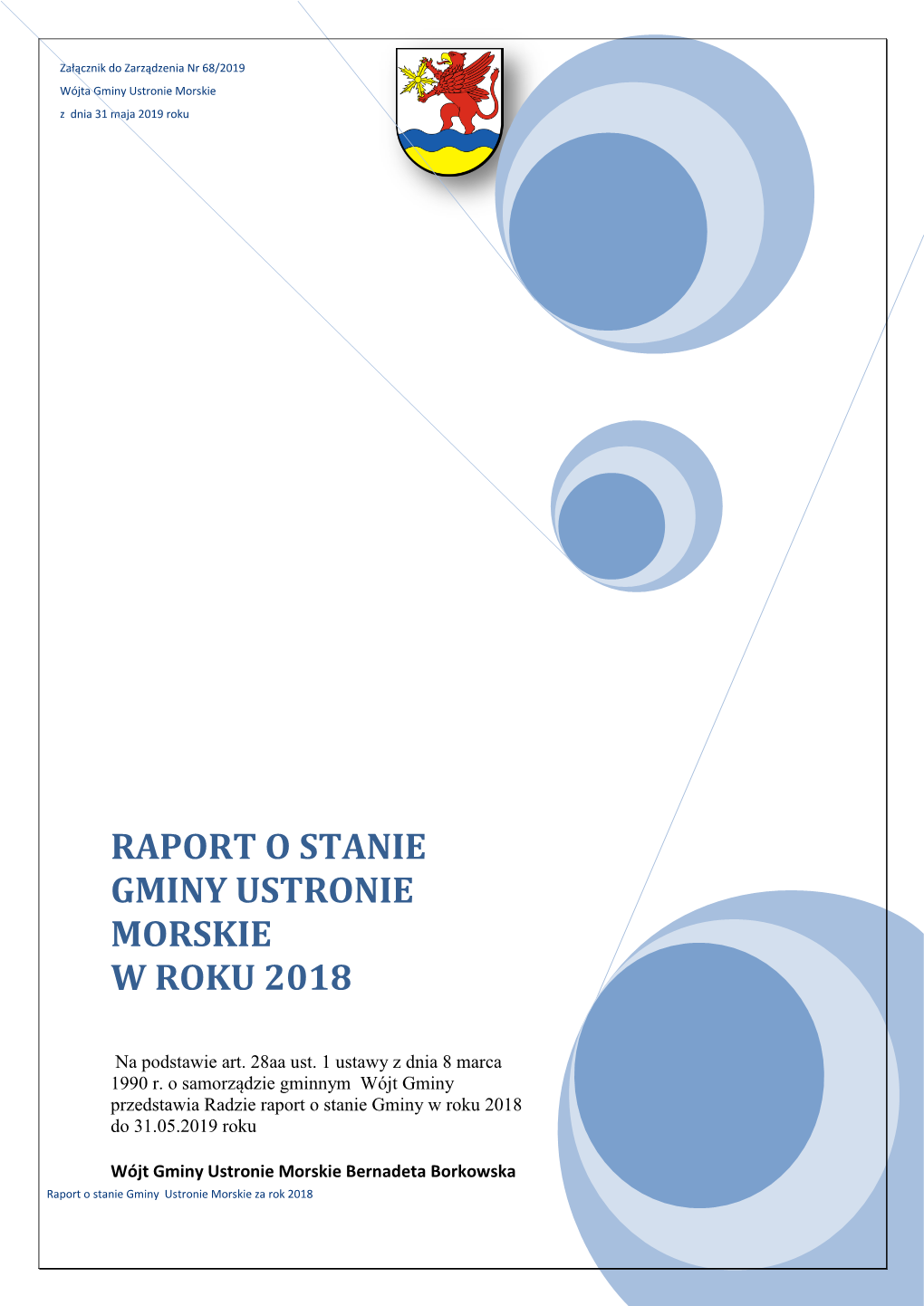 Raport O Stanie Gminy Ustronie Morskie W Roku 2018