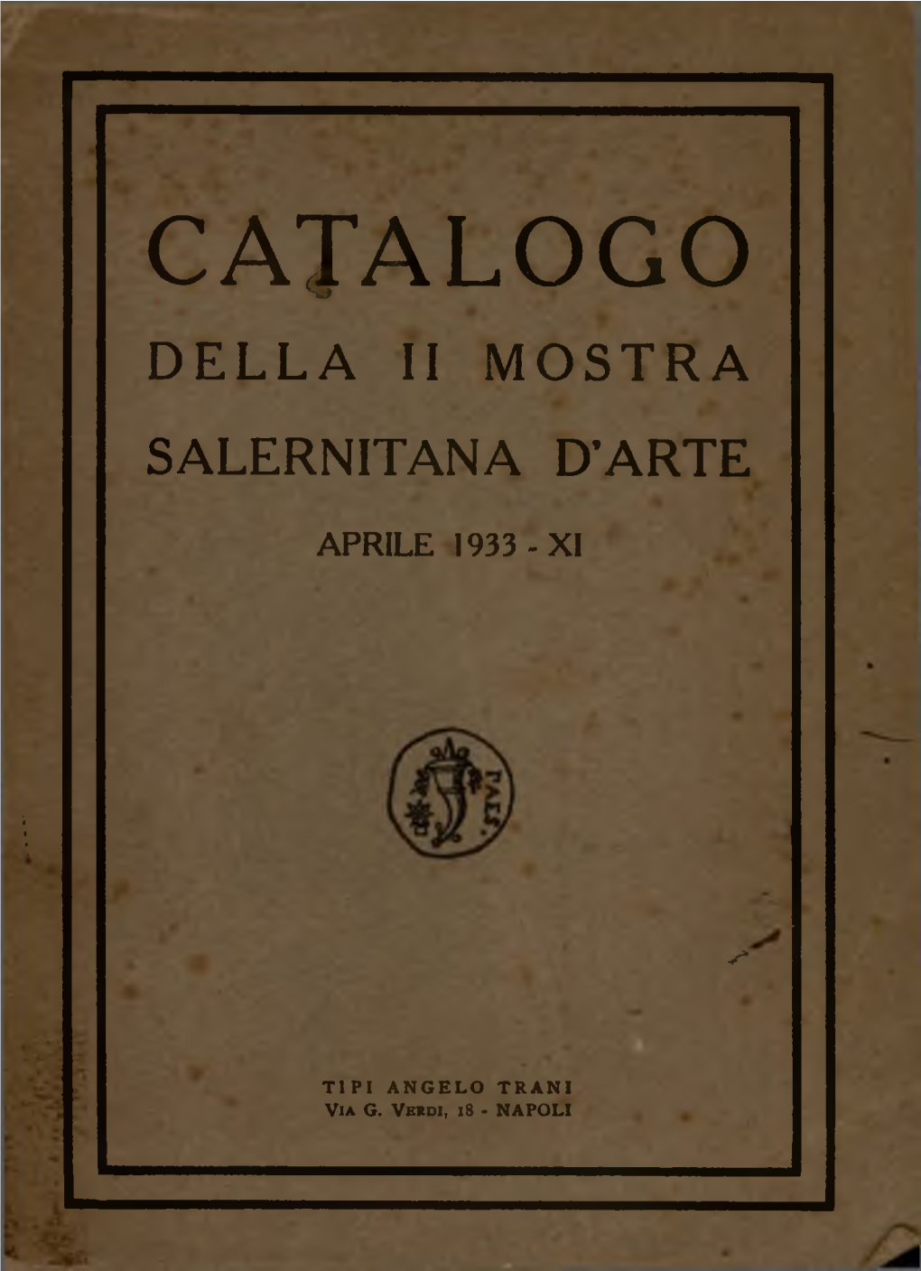 Catalogo Della Ii Mostra Salernitana D’Arte