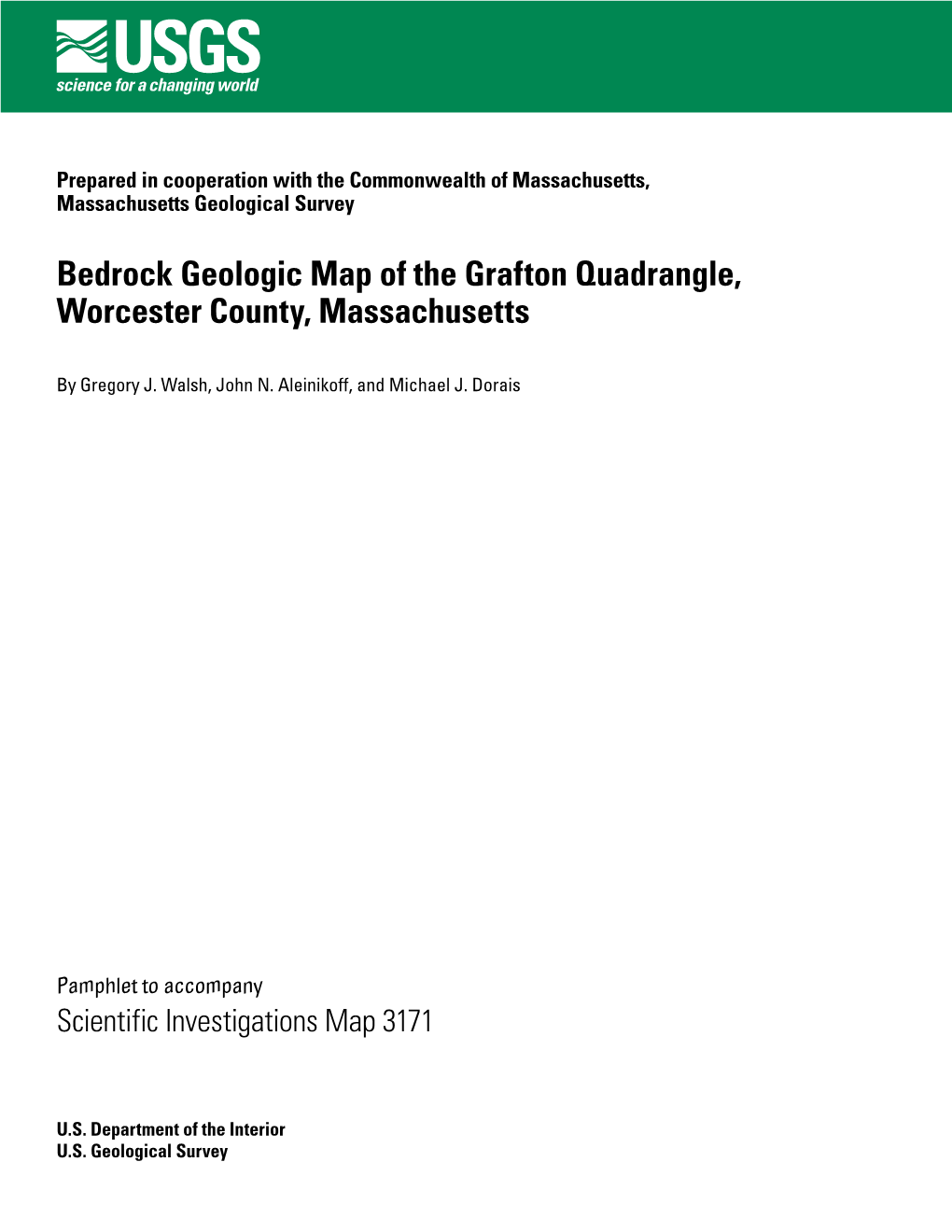 Bedrock Geologic Map of the Grafton Quadrangle, Worcester County, Massachusetts