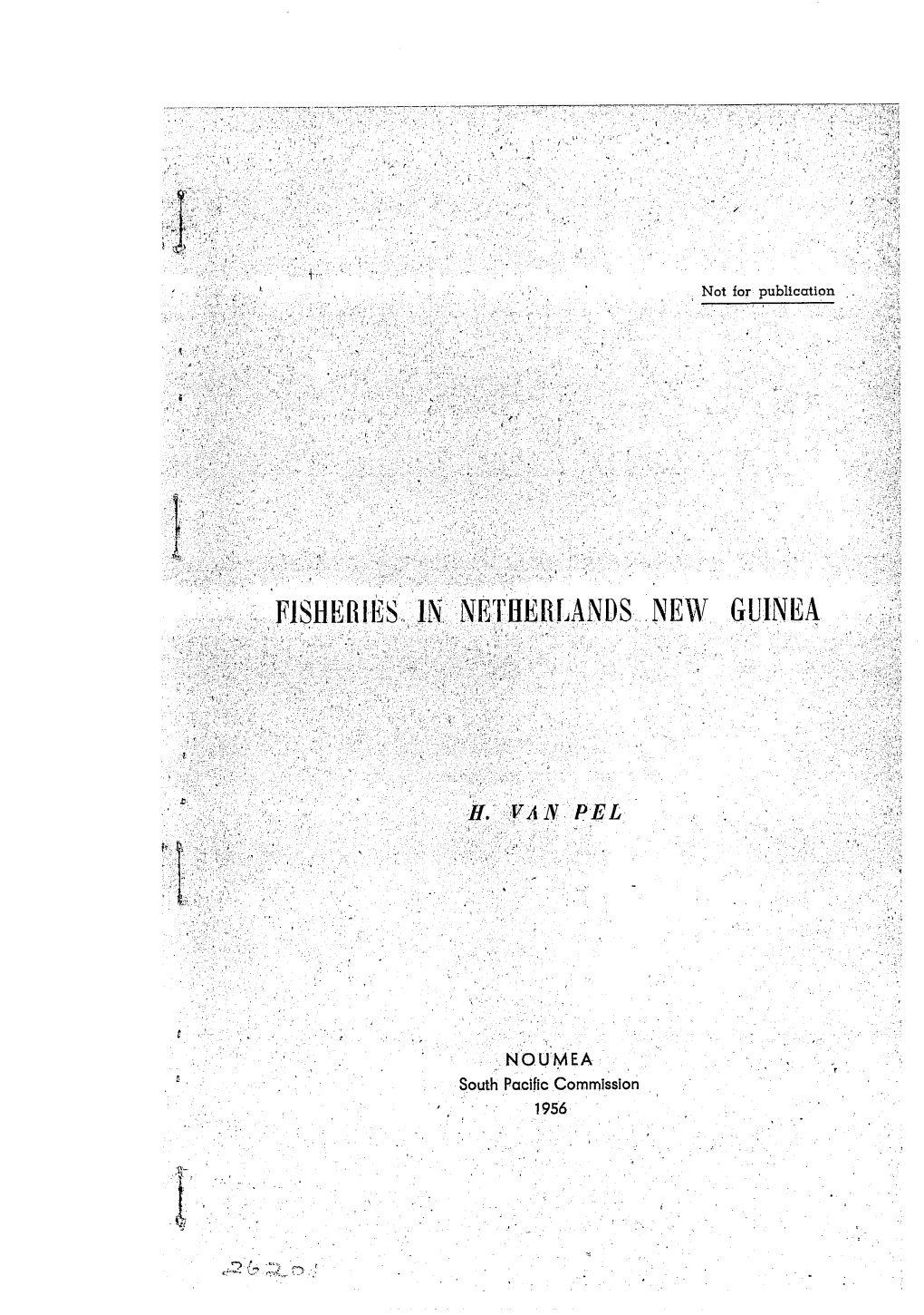 Fisheries in Netherlands New Guinea