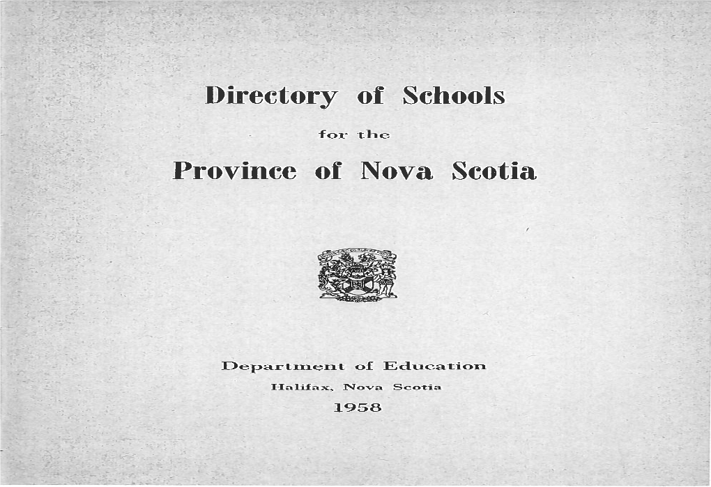 Directory of Schools 1957-1958