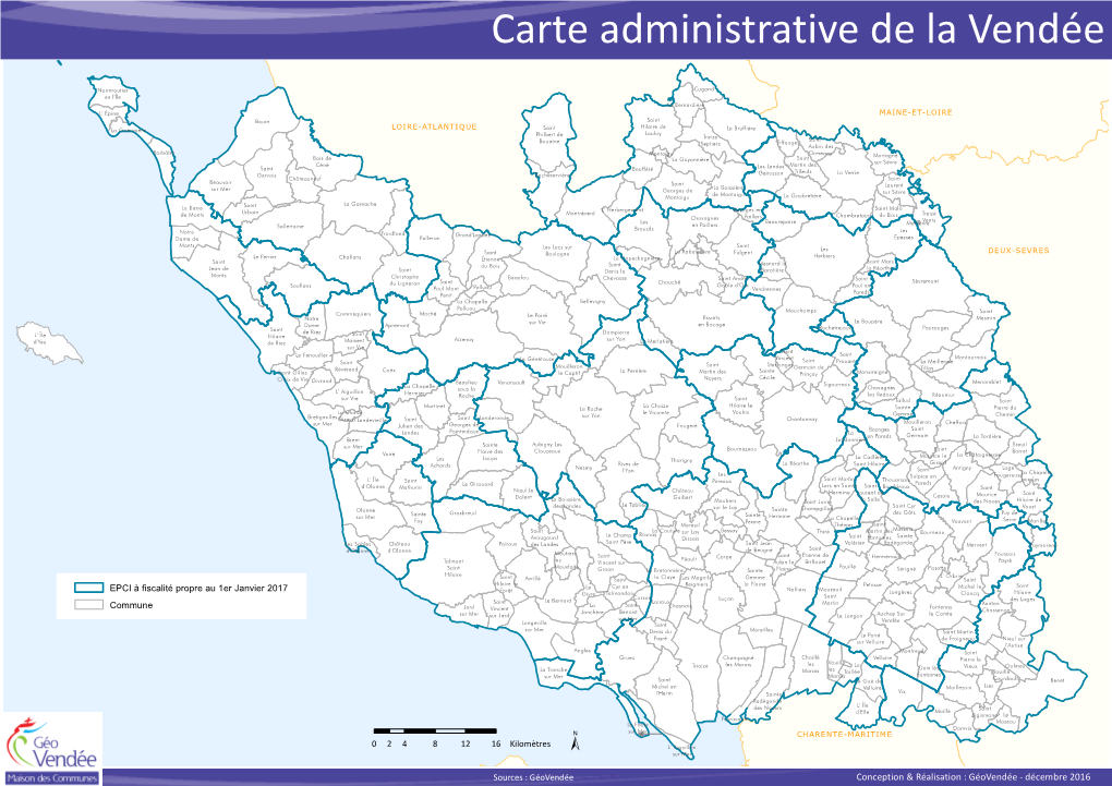 Carte Administrative De La Vendée