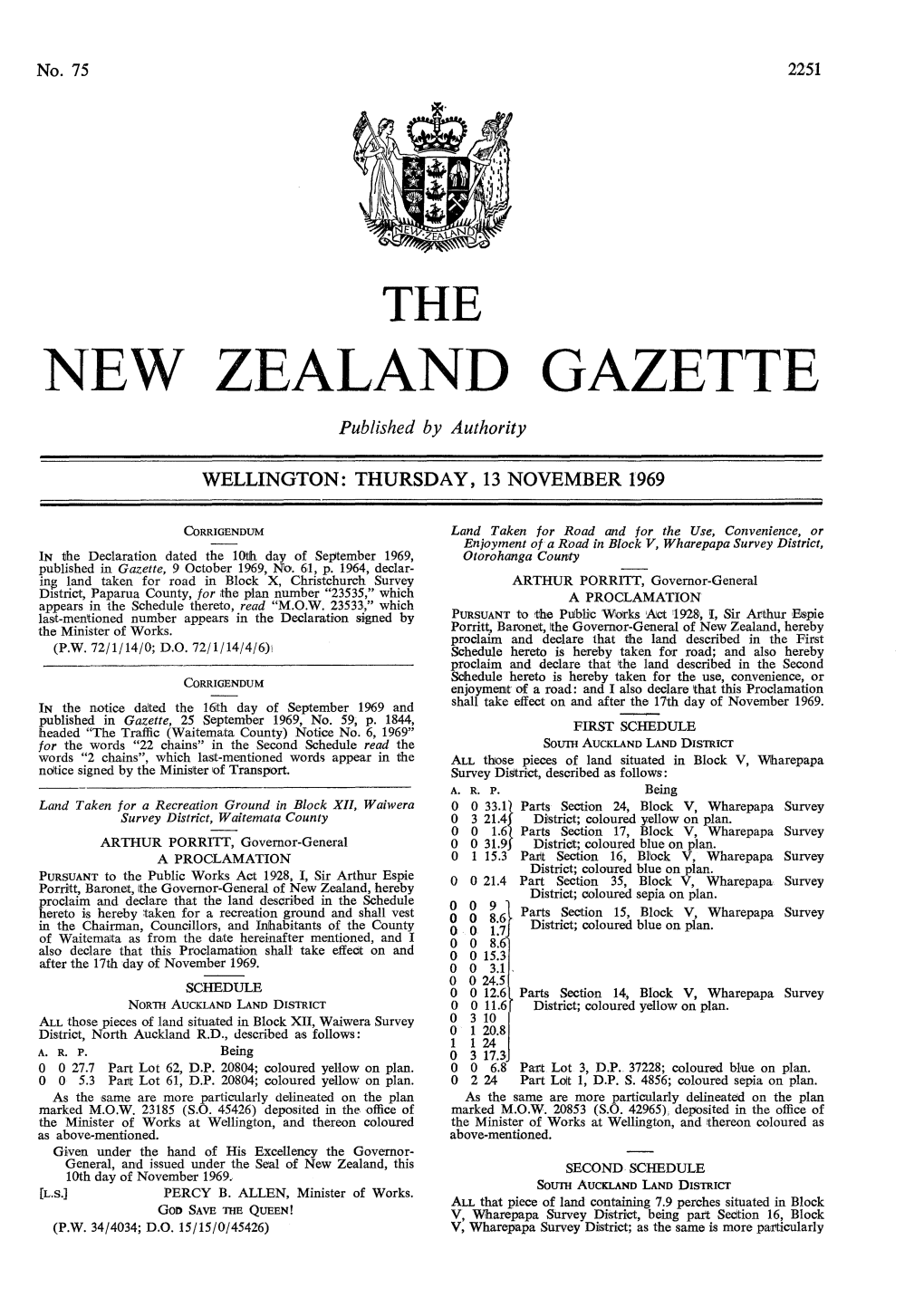 No 75, 13 November 1969, 2251