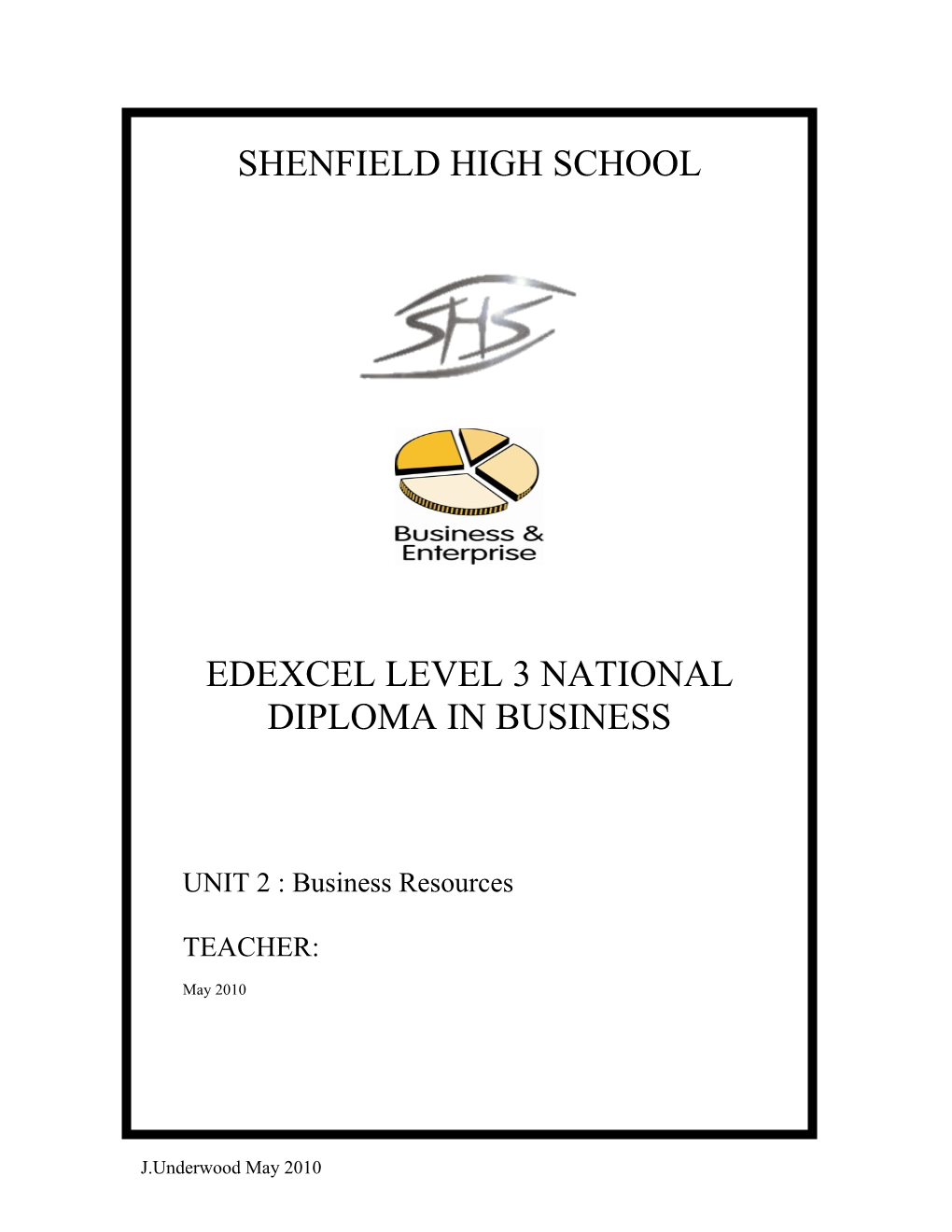 BTEC National Diploma In Business