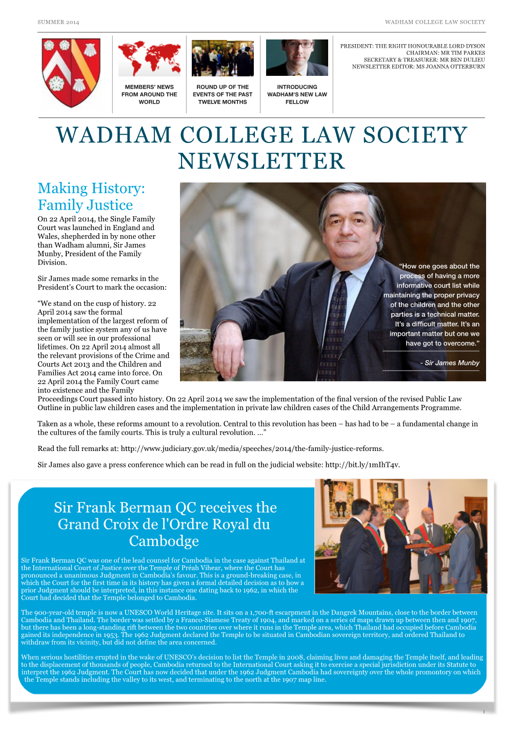 WCLS Newsletter Summer 2014