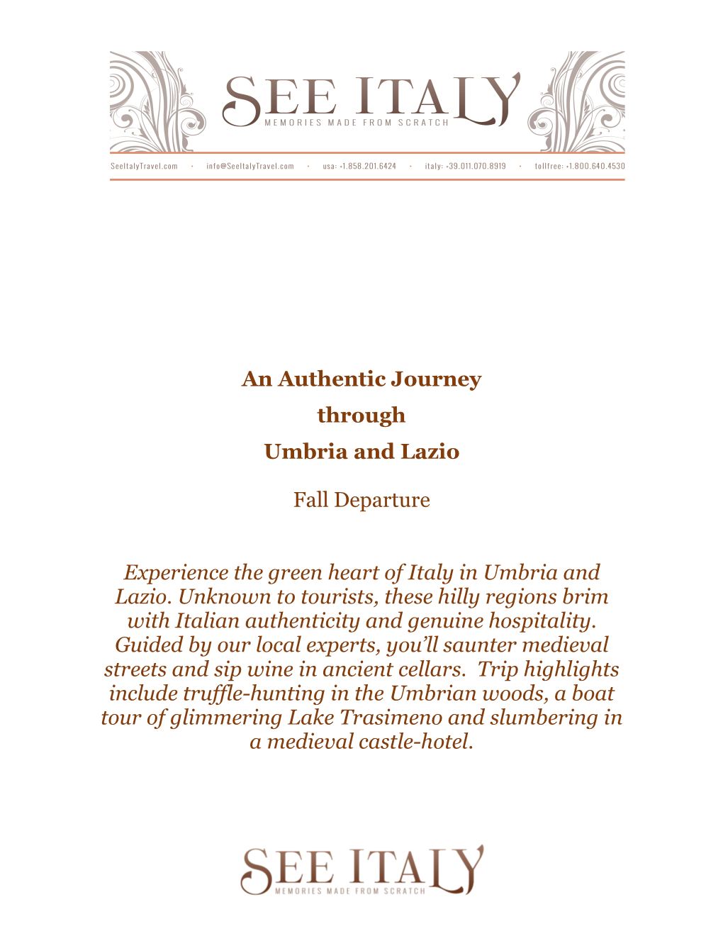 An Authentic Journey Through Umbria and Lazio