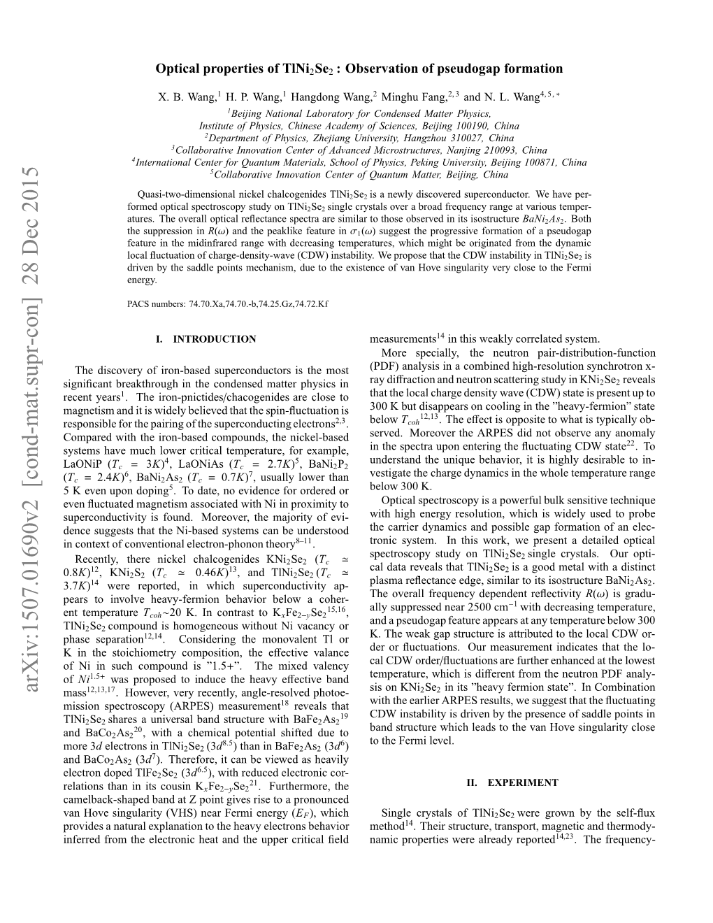 Optical Properties of Tlni2se2 : Observation of Pseudogap Formation