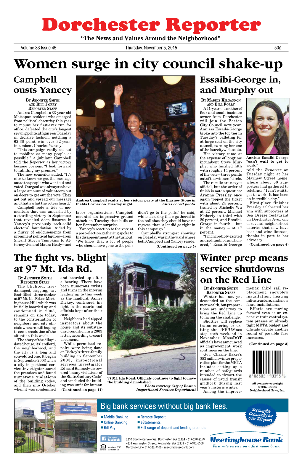Dorchester Reporter “The News and Values Around the Neighborhood”