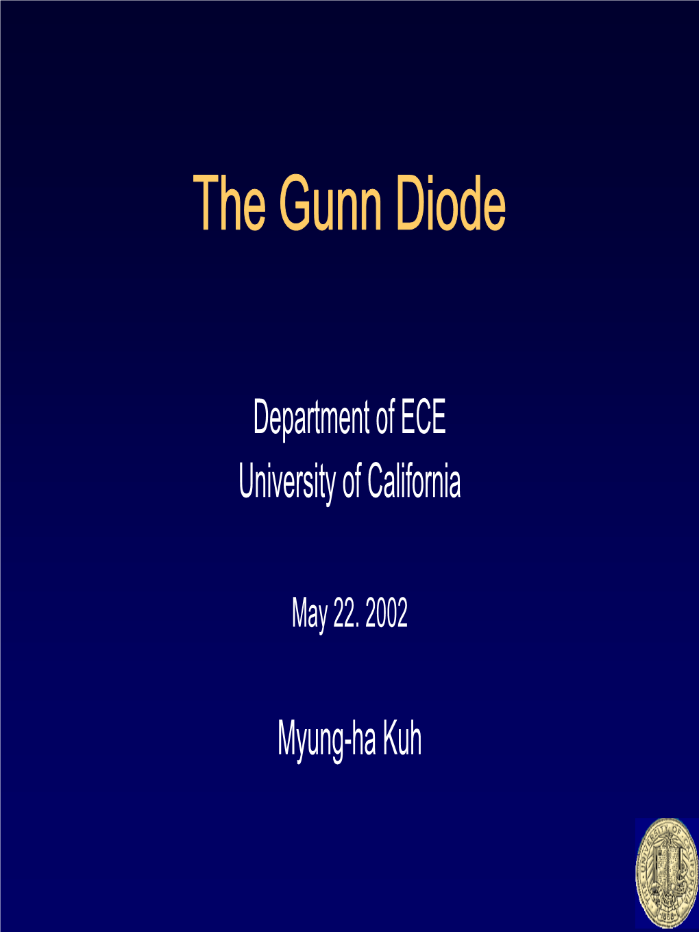 The Gunn Diode